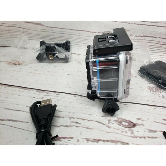 Blue Outdoor Sports Action Camera 30m Waterproof 170 Degree Wide Angle Lens HD - Picture 7 of 9